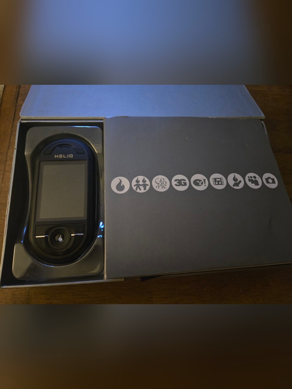 Helio Ocean, Cell Phone and Charger. All original Packaging.